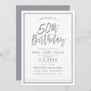 Invitation IMPRIMER LA COMMANDE pour Alyson - 50e anniversair