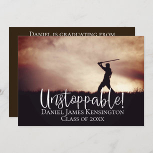 Invitation Imstoppable Moderne Photo Grad Classic Graduation