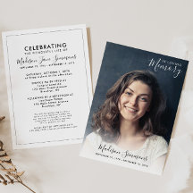 In Loving Memory Photo Célébration des funérailles