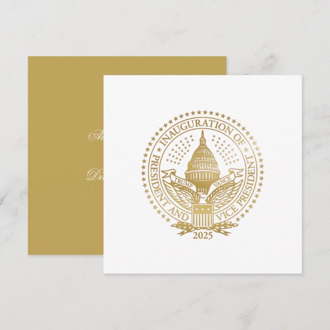 Invitation Inauguration du logo inaugural du président Trump  (Devant / Derrière)
