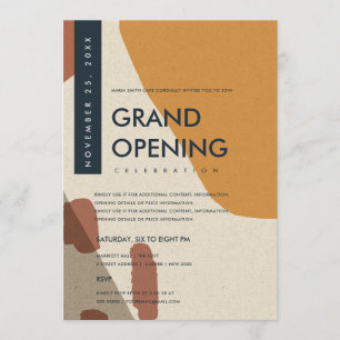 INVITATION INAUGURATION GRANDIOSE ART ABSTRAIT MODERNE ROUILL