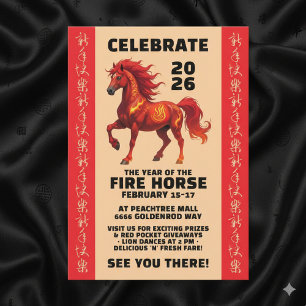 Invitation Incroyable année chinoise du Cheval de Feu 2026