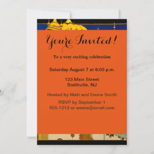 Invitation Inde affiche voyage art vintage indien