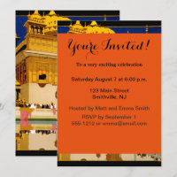 Inde affiche voyage art vintage indien