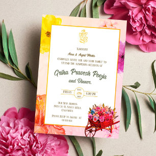 Invitation Inde Hindu Houseréchauffe Griha Pravesh
