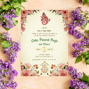 Invitation Inde Hindu Houseréchauffe Griha Pravesh
