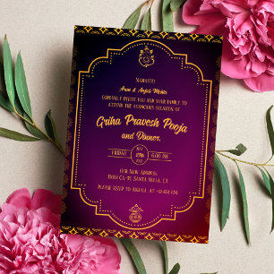 Invitation Inde Hindu Houseréchauffe Griha Pravesh