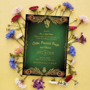 Invitation Inde Hindu Houseréchauffe Griha Pravesh