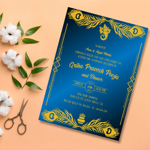 Invitation Inde Hindu Houseréchauffe Griha Pravesh