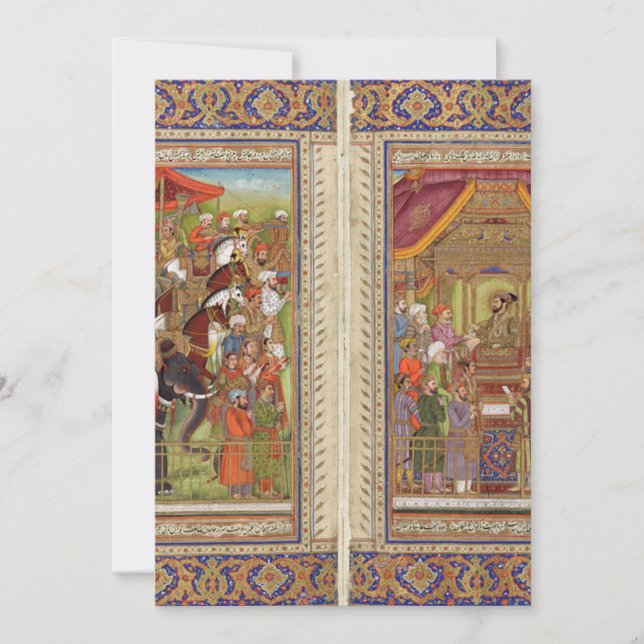 Invitation Inde musulmane Mughal Islam Musulman Boho Art (Devant)