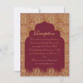 Invitation Indian elegant floral gold
