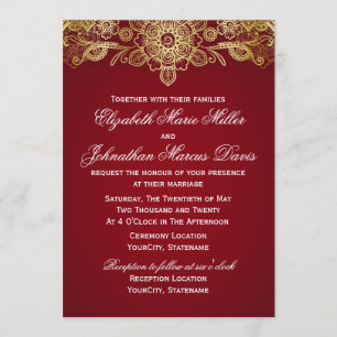 Invitation indienne, choisissez votre couleur !