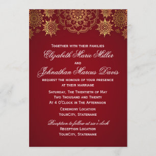 Invitation indienne, choisissez votre couleur !