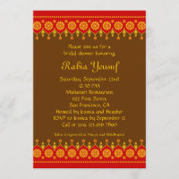 Invitation indienne de Fête de la mariée de style