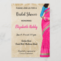 Invitation indienne hindou à la douche nuptiale