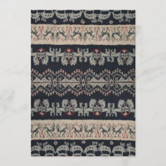 Invitation Indonésie Tendances de tissus Ikat, tribu tribale 