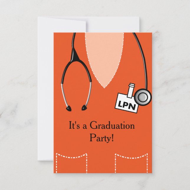 Invitation Infirmière du LPN - Examen d'invitation de graduat (Devant)