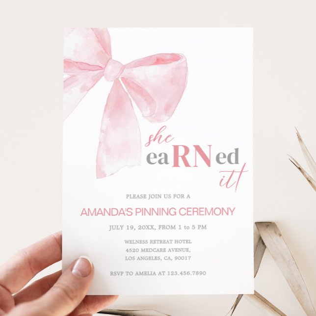 Invitation Infirmière Médicale RN Pinning Graduation Party (Medical Nurse RN Pinning Graduation Party)