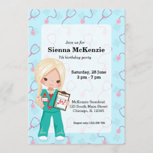 Invitation Infirmière pour enfants