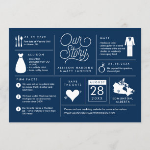 Invitation Infographie du Canada Enregistrer la date d'annonc