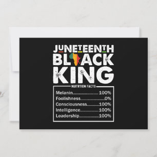 Invitation Informations nutritionnelles Juneteenth Black King