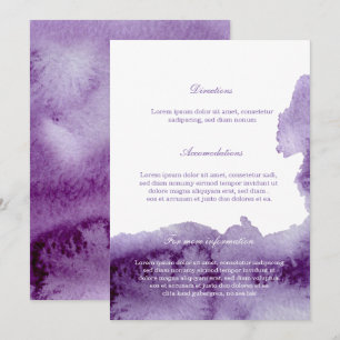 Invitation Informations sur l'aquarelle ultra violette