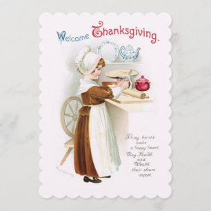 Invitation informelle de thanksgiving antique