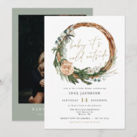 INGE Baby shower scandinave de couronne d'hiver