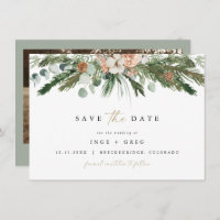 INGE Scandinave hiver verdure Enregistrer la date