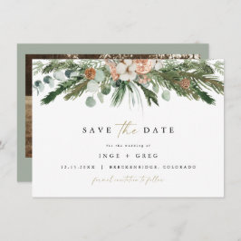 Invitation INGE Scandinave hiver verdure Enregistrer la date
