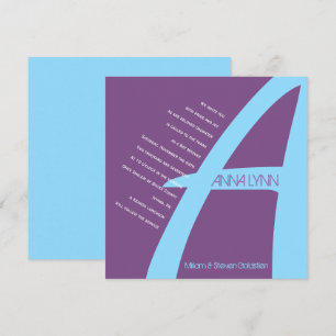 Invitation INITIALE D'UN Bat mitzvah À Barre