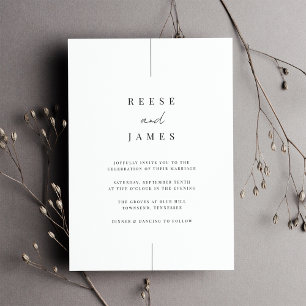 Invitation Inline   Mariage minimaliste moderne