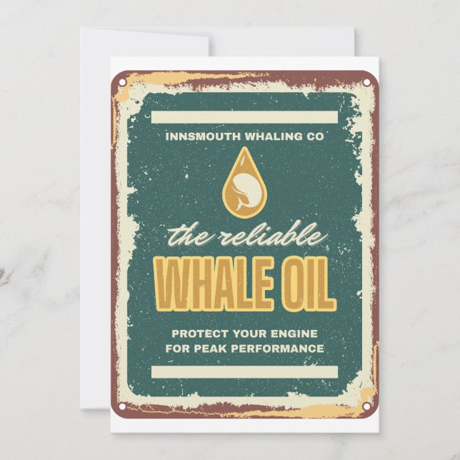 Invitation Innsmouth Whale Oil Lovecraft (Devant)