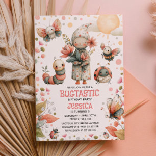 Invitation Insectes lunaires Nature BUGTASTIQUE Anniversaire 