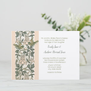Invitation Inséparables Blush Pink HoneySuckle Floral Mariage