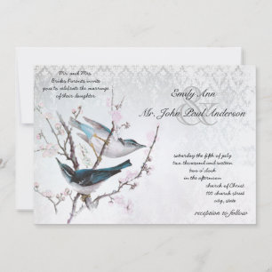 Invitation Inséparables de la cage Vintage d'oiseaux ivoirien