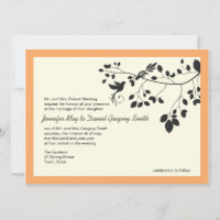 Inséparables De Mariage Orange Et Noir