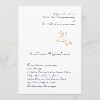 Invitation Inséparables d'or