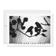 Inséparables gothiques Silhouettes Mariage Invitat