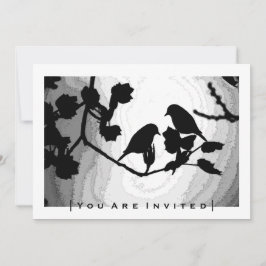 Invitation Inséparables gothiques Silhouettes Mariage Invitat