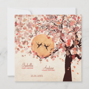 Invitation Inséparables - Mariage de automne
