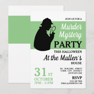 Invitation Inspecteur Silhouette, Mystère du meurtre Hallowee