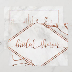 Invitation Inspiration moderne en cuivre et marbre italien Ma