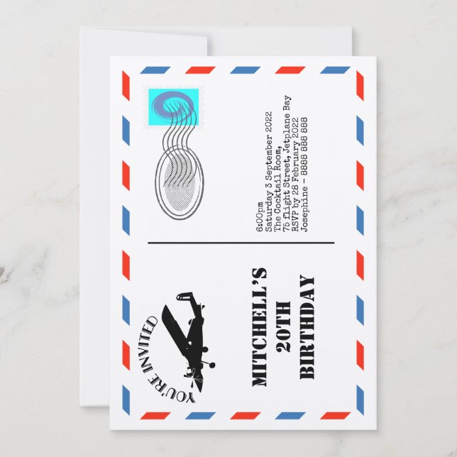 Invitation Inspirée de Voyage (Devant)