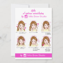Invitation Instruction de soins après microblading des sourci