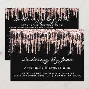 Invitation Instructions de suivi Lashes Back Rose Gold Driver