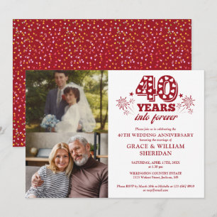 Invitation Into Forever Ruby 40e anniversaire du Mariage 2 Ph