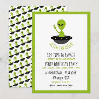 Invitation Invasion Alien, Anniversaire