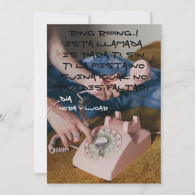 Invitation Invitación 90s (Devant)