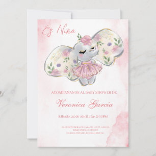 Invitation Invitacion baby shower para niña